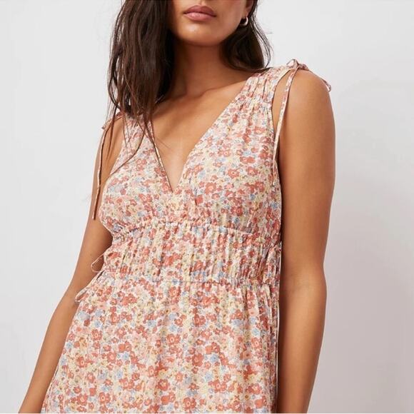 Rails Floral Midi Dress - Pink and White - Picture 2 of 10